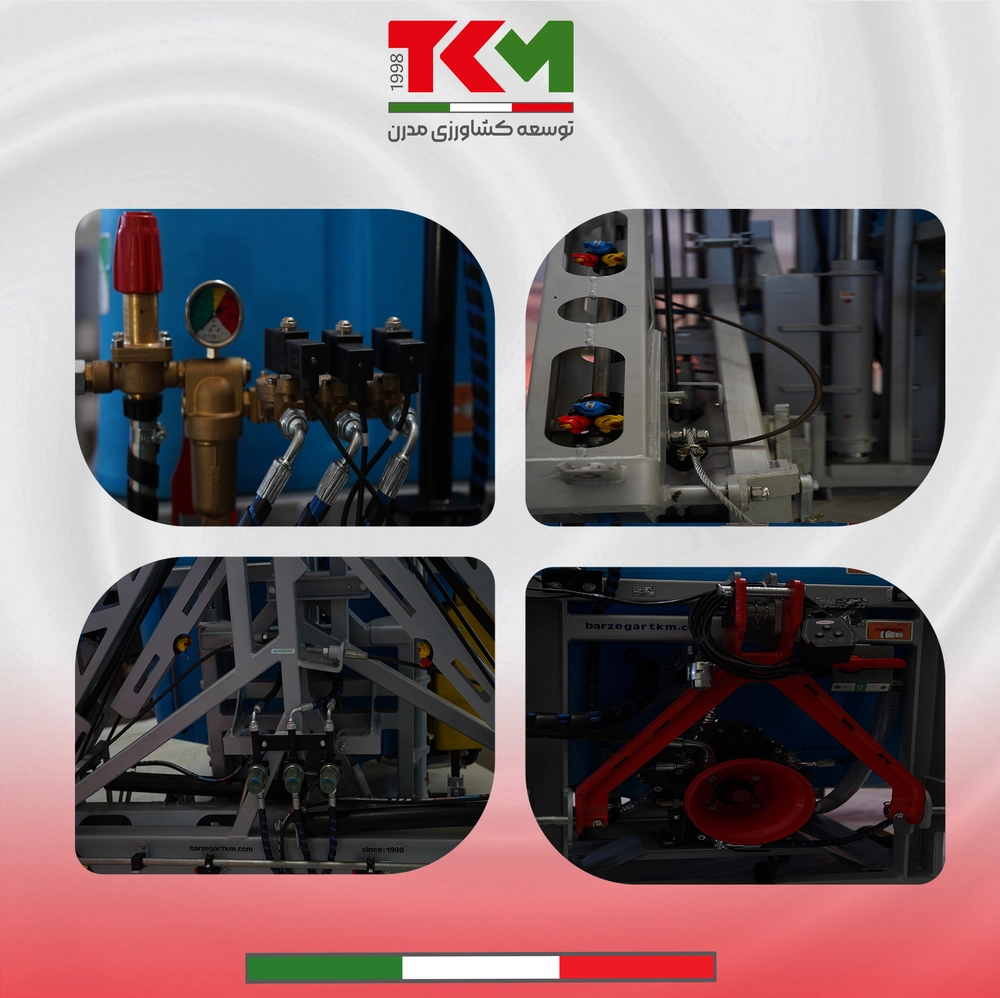 سمپاش بوم دار 800 لیتری کمپرسی بوم 14 متری هیدرولیکی