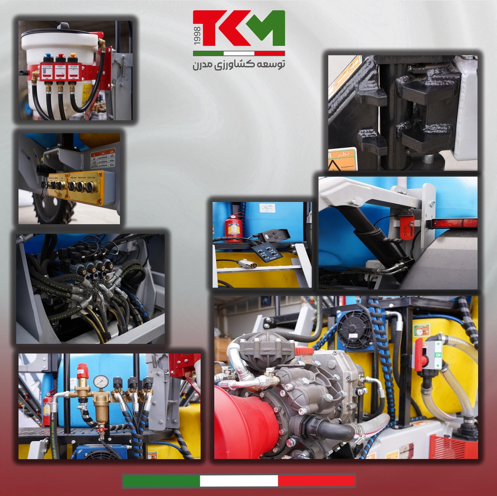 سمپاش بوم دار 3000لیتری کششی بوم 28متری هیدرولیک برقی