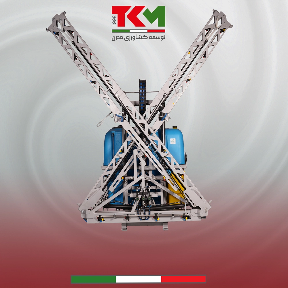 سمپاش بوم دار 800 لیتری کمپرسی بوم 14 متری هیدرولیکی