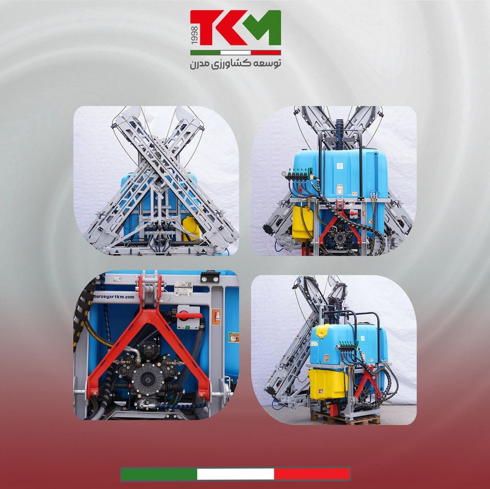 سمپاش بوم دار 1000لیتری کمپرسی بوم 20 متری هیدرولیکی